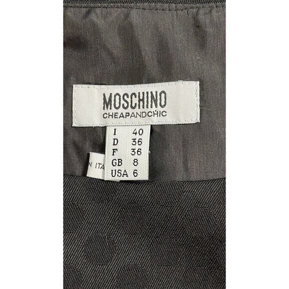 Moschino Cheap & Chic Tight Black Dress Little Black Dress Simple Pencil Dress 6 - Picture 6 of 7